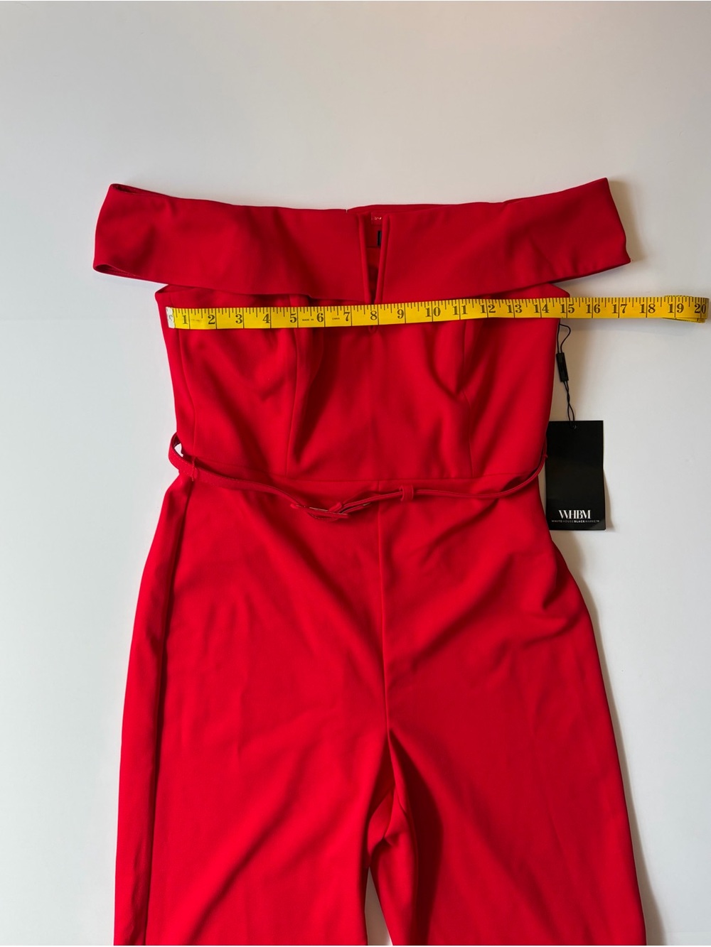 White House Black Market Ruby Rush Belted Jumpsuit NWT 6P - Picture 10 of 12